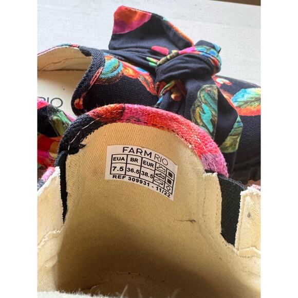 Farm rio   CASHEW PLATFORM MULE IN CASHEW BLACK size 7.5 - Picture 3 of 9